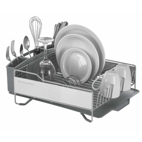 KitchenAid Stainless Steel Countertop Dish Rack & Reviews Wayfair